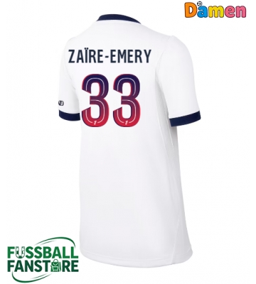 Paris Saint-Germain Warren Zaire-Emery #33 Replik Auswärtstrikot Damen 2026-27 Kurzarm